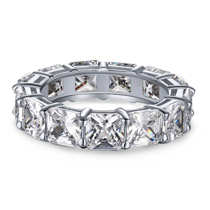[Charm Aries Jewelry]Elegant Princess Cut Tennis Ring