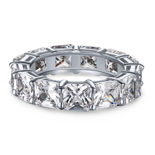 [Charm Aries Jewelry]Elegant Princess Cut Tennis Ring