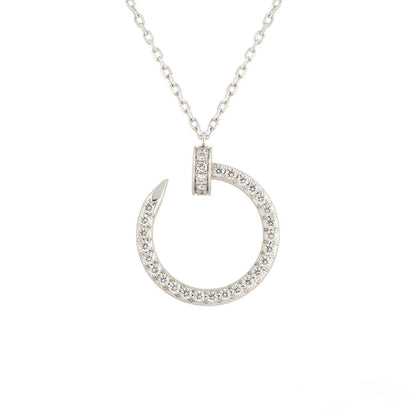 [Charm Aries Jewelry]JUSTE NECKLACE SILVER DIAMONDS
