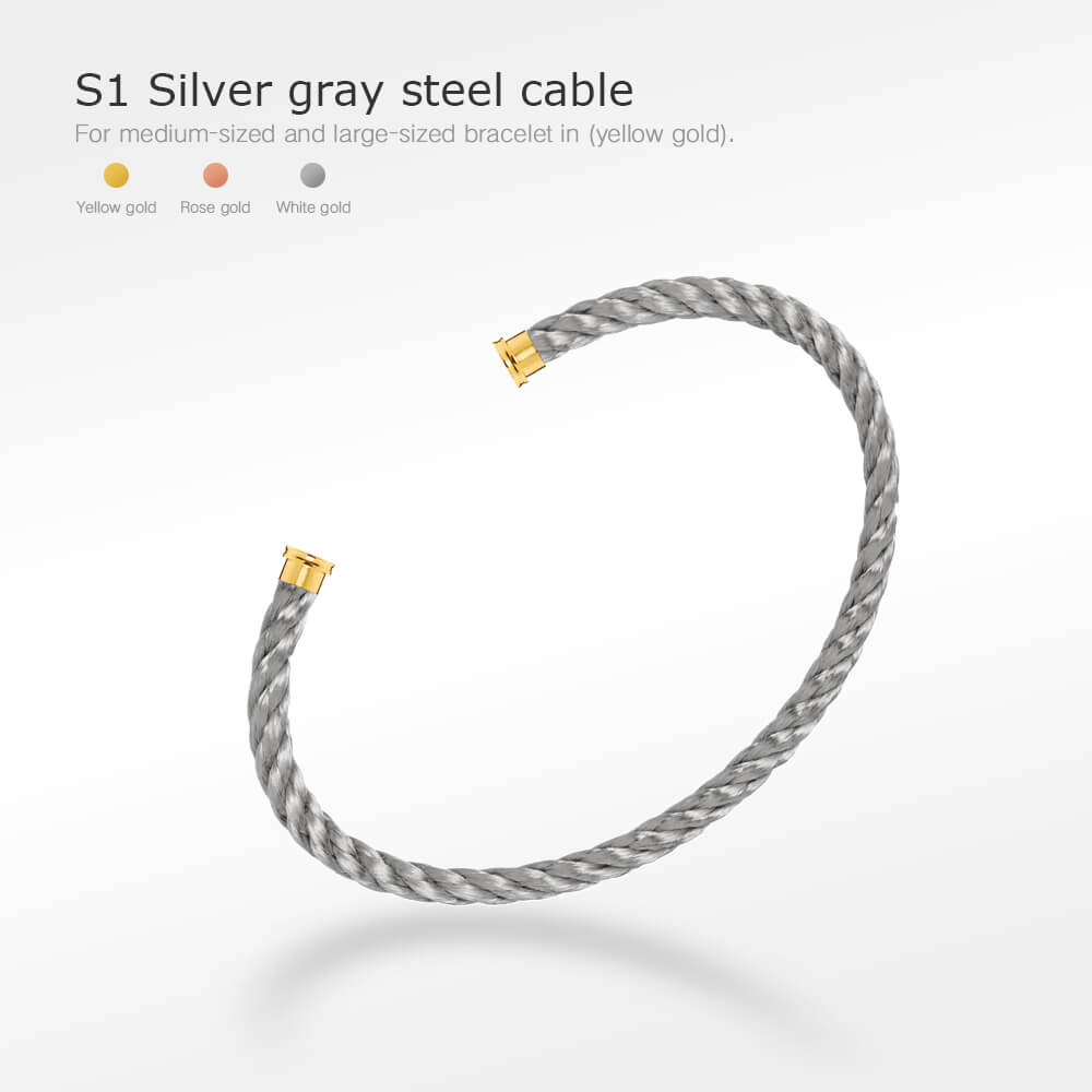 [Charm Aries Jewelry]FORCE SERIES BRACELET CABLES 50 CHOICES (DIY SELECTION)