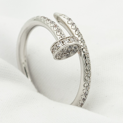 [Charm Aries Jewelry]JUSTE RING 1.8MM SILVER DIAMONDS