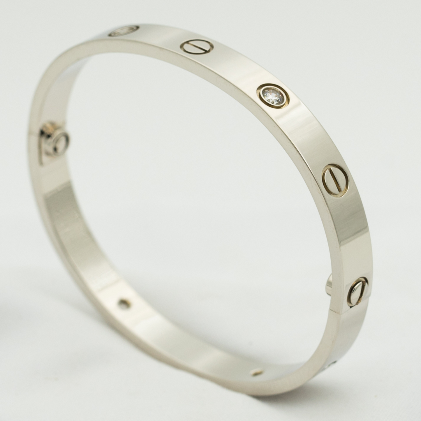 [Charm Aries Jewelry]LOVE BRACELET 6.1MM 4 DIAMONDS