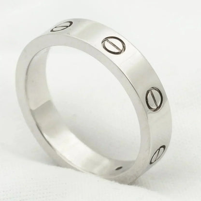 [Charm Aries Jewelry]LOVE RING 4MM 1 DIAMOND SILVER