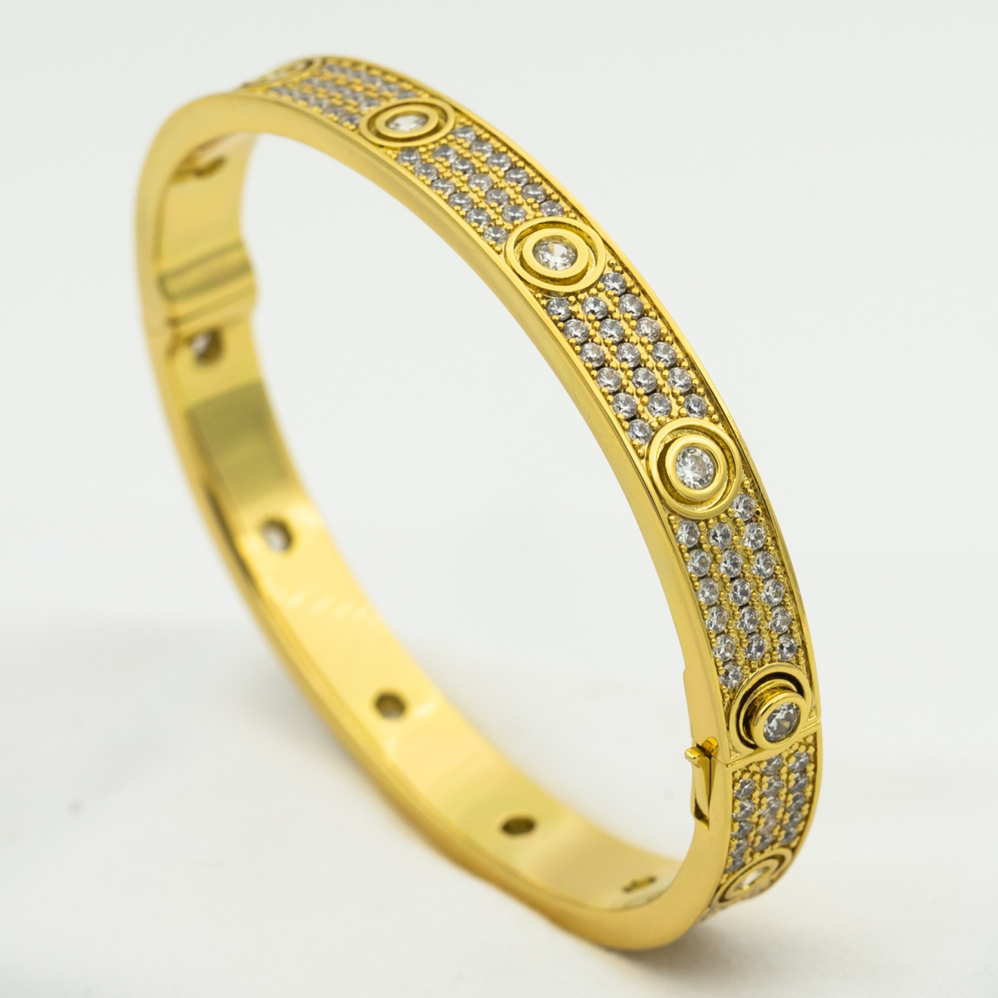 [Charm Aries Jewelry]LOVE BRACELET 6.1MM DIAMOND-PAVED 10 BIG DIAMONDS