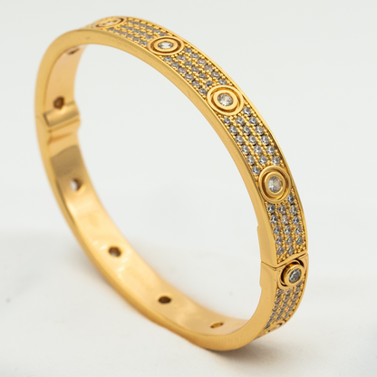 [Charm Aries Jewelry]LOVE BRACELET 6.1MM DIAMOND-PAVED 10 BIG DIAMONDS