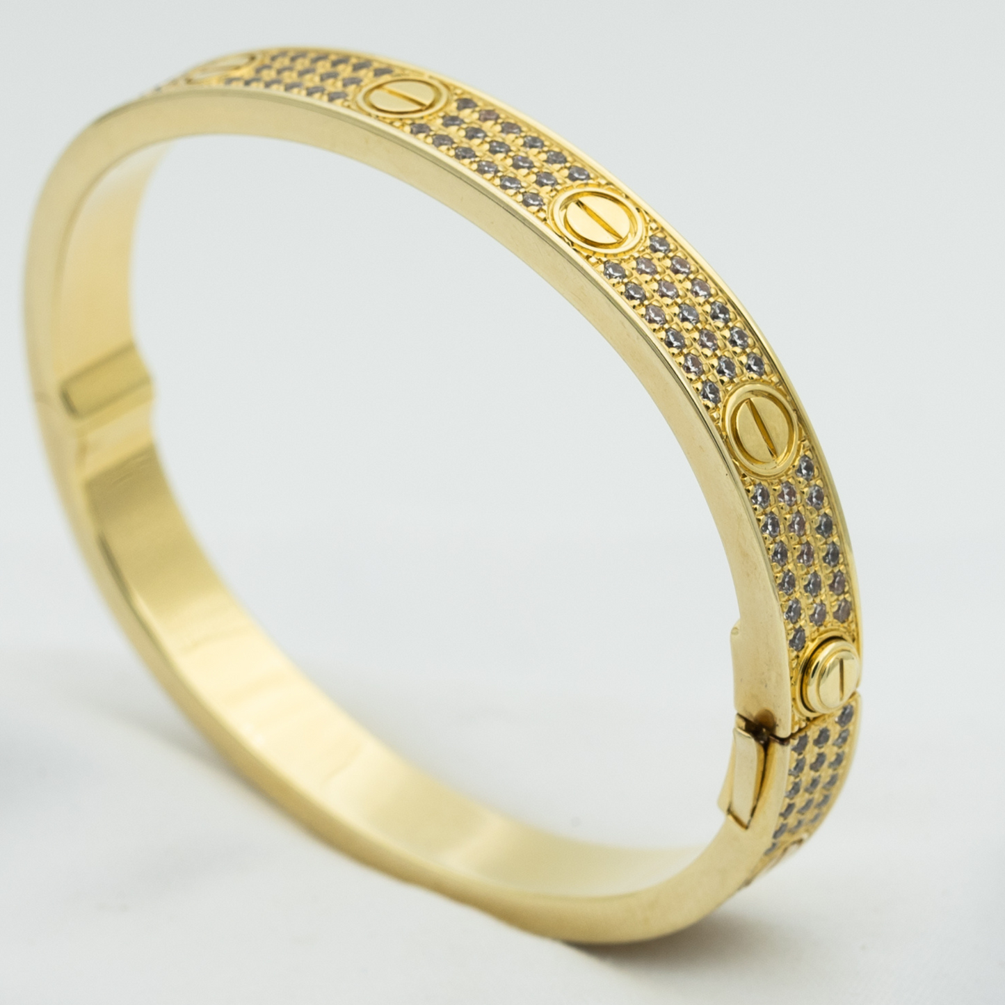 [Charm Aries Jewelry]LOVE BRACELET 6.1MM DIAMOND-PAVED