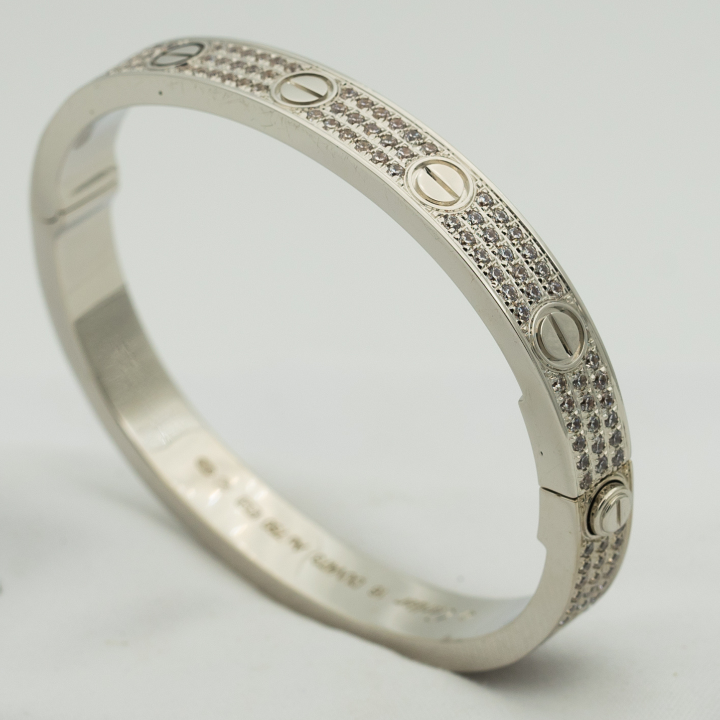 [Charm Aries Jewelry]LOVE BRACELET 6.1MM DIAMOND-PAVED