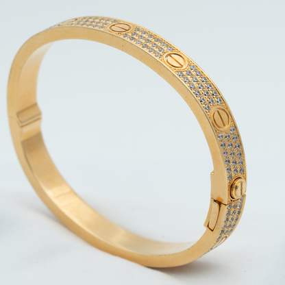 [Charm Aries Jewelry]LOVE BRACELET 6.1MM DIAMOND-PAVED