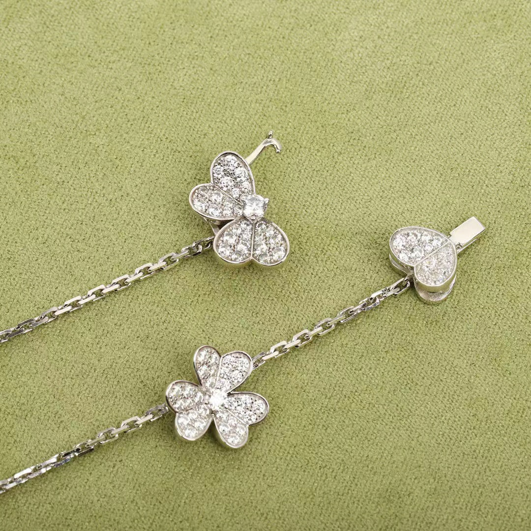 [Charm Aries Jewelry]FRIVOLE SILVER 9 FLOWERS NECKLACE