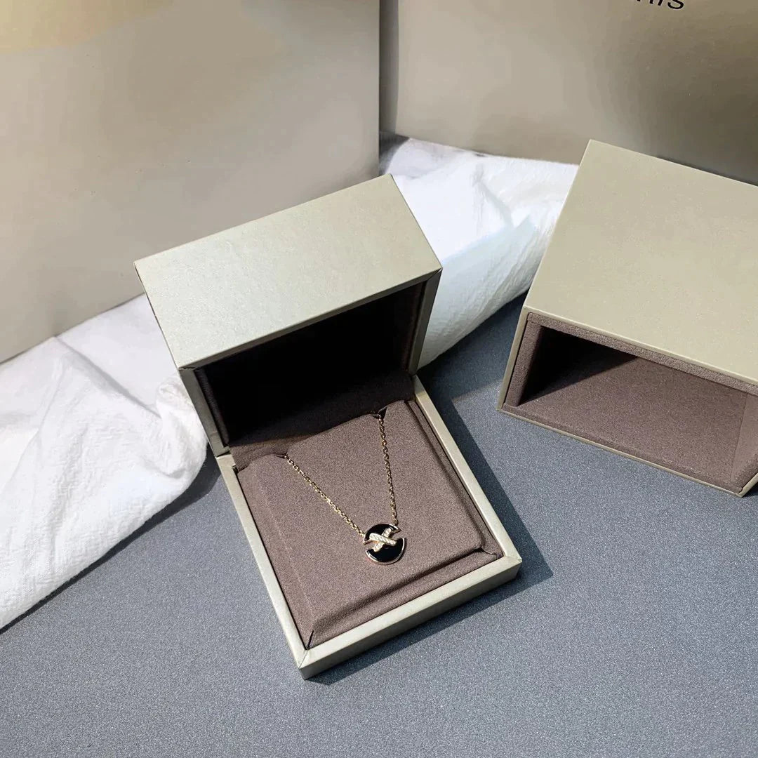 [Charm Aries Jewelry]JEUX DE ROSE GOLD DIAMOND NECKLACE