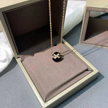 [Charm Aries Jewelry]JEUX DE ROSE GOLD DIAMOND NECKLACE