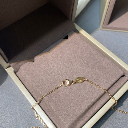 [Charm Aries Jewelry]JEUX DE PINK GOLD DIAMOND NECKLACE