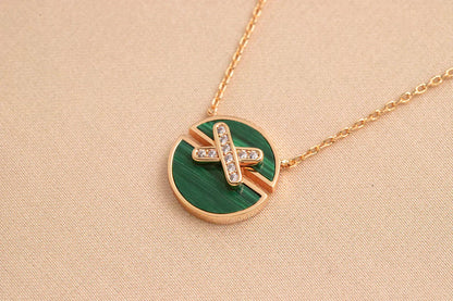 [Charm Aries Jewelry]JEUX DE ROSE GOLD DIAMOND NECKLACE