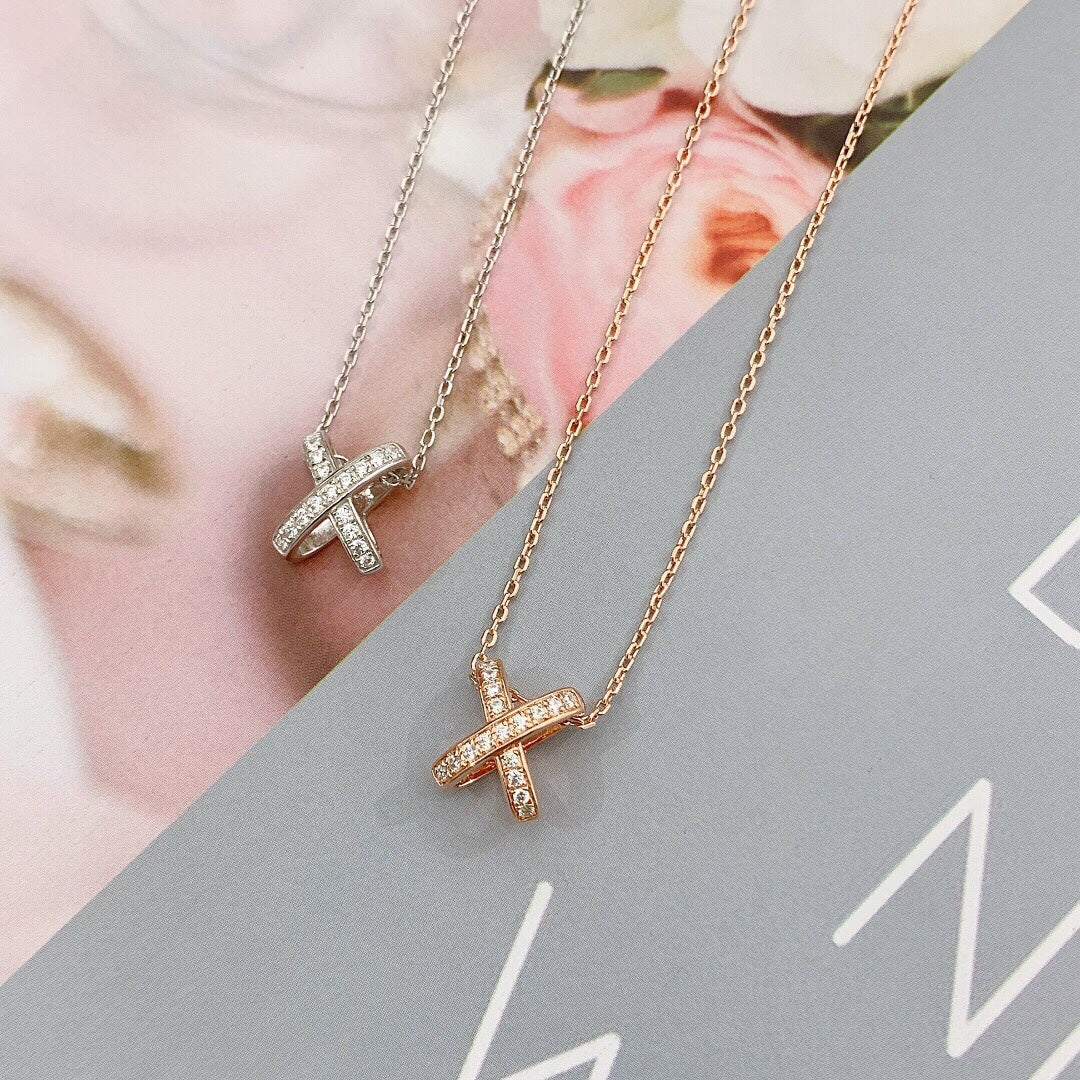 [Charm Aries Jewelry]JEUX DE DIAMOND NECKLACE