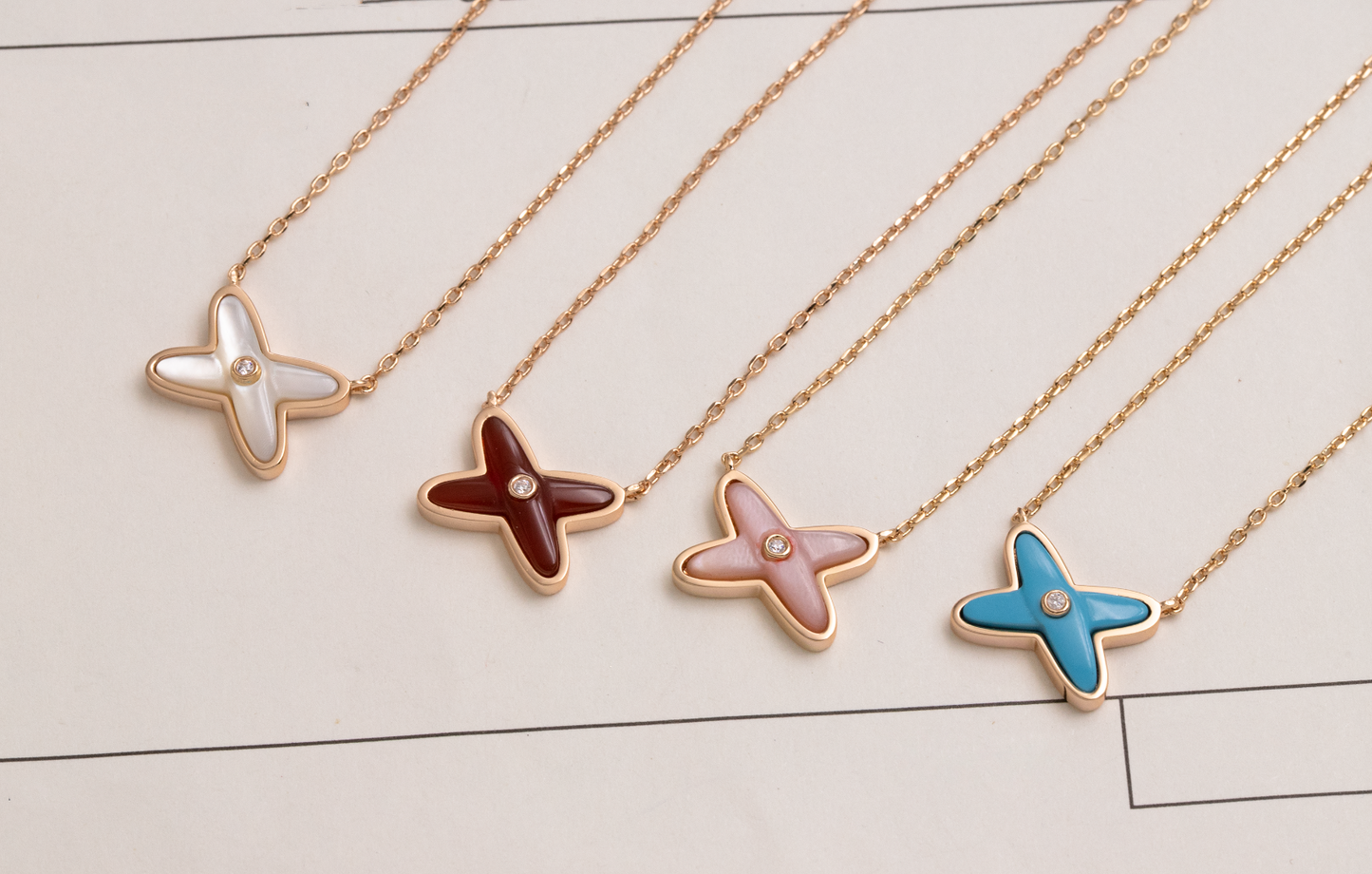 [Charm Aries Jewelry]JEUX DE NECKLACE 1 DIAMOND