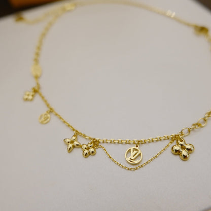 [Charm Aries Jewelry]BLOOMING SUPPLE NECKLACE BRASS