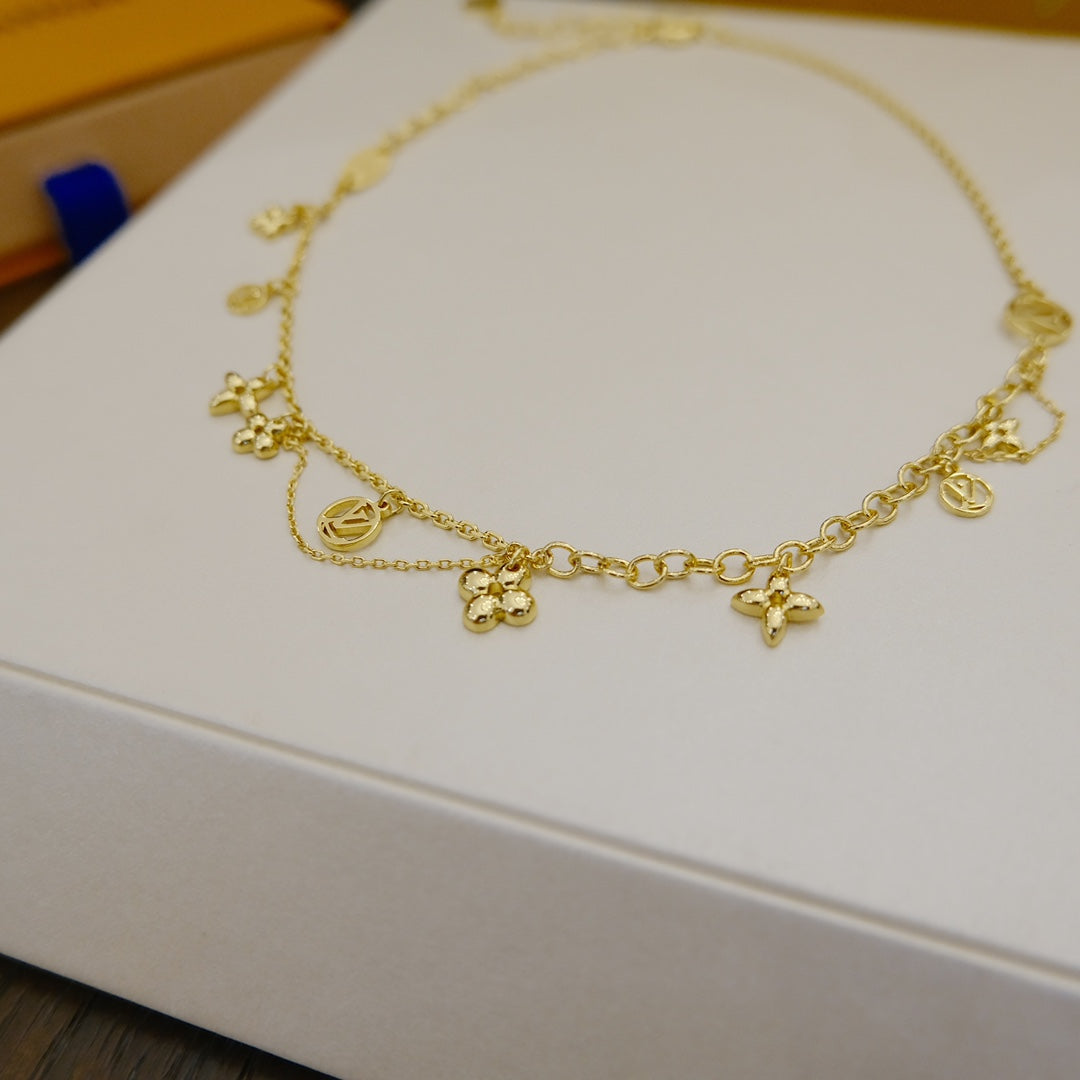 [Charm Aries Jewelry]BLOOMING SUPPLE NECKLACE BRASS