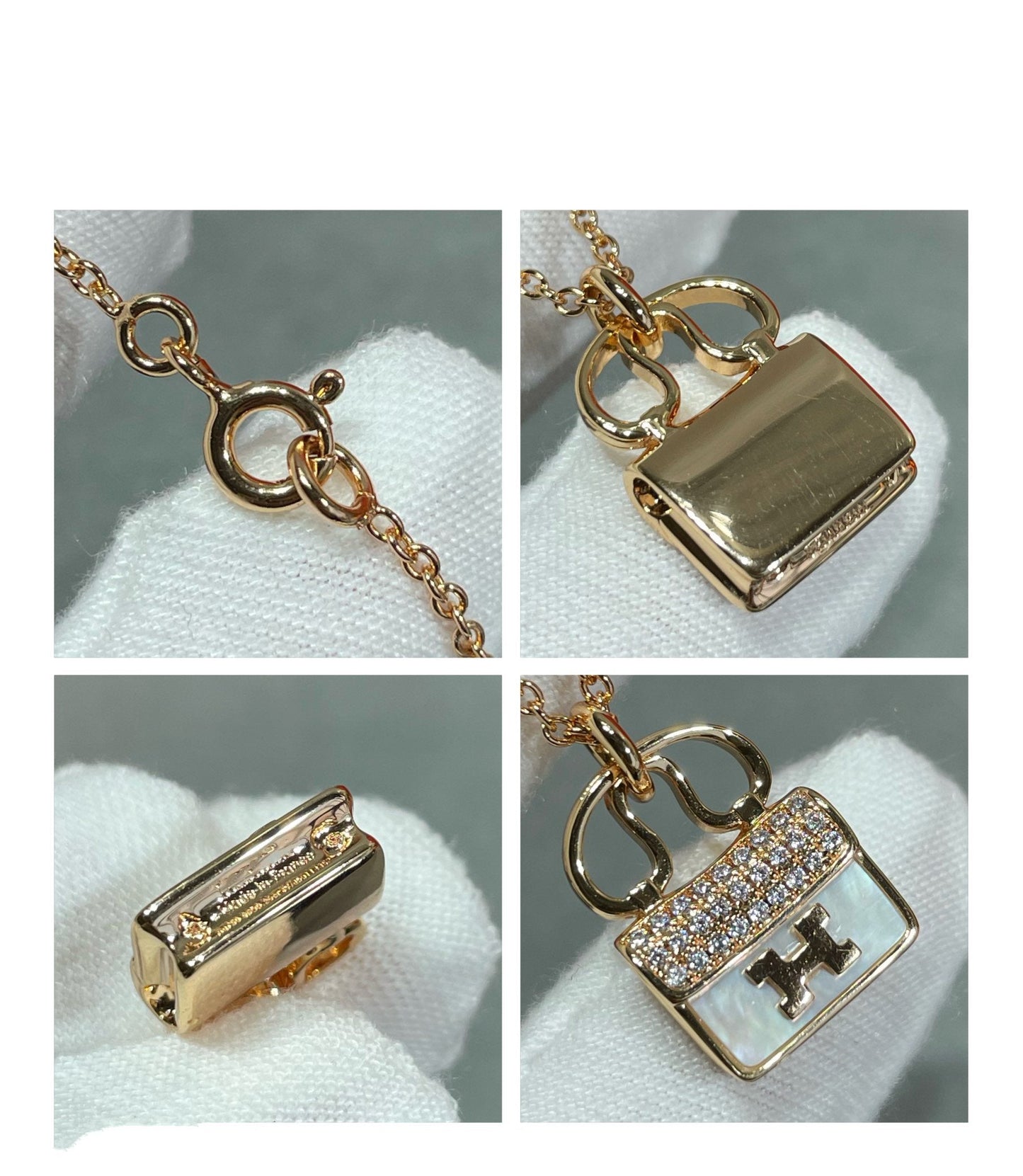 [Charm Aries Jewelry]H CIRCE MOISSANITE PENDANT NECKLACE GOLD