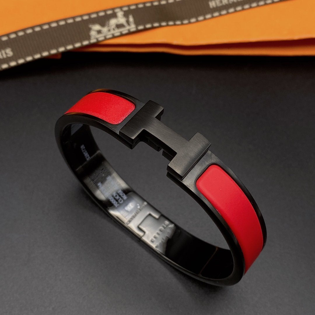 [Charm Aries Jewelry]CLIC HM SO BLACK RED BRACELET