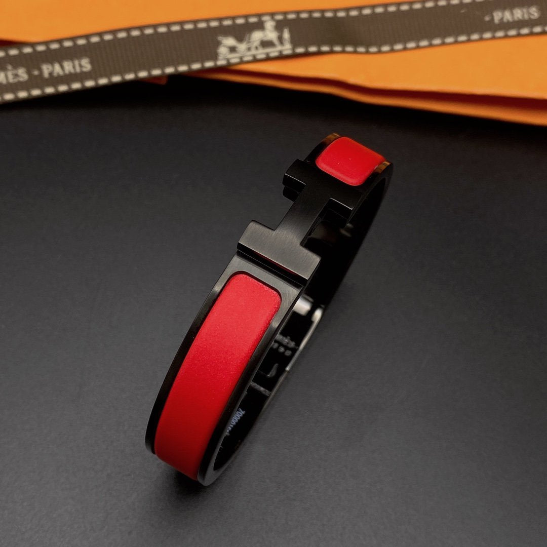 [Charm Aries Jewelry]CLIC HM SO BLACK RED BRACELET