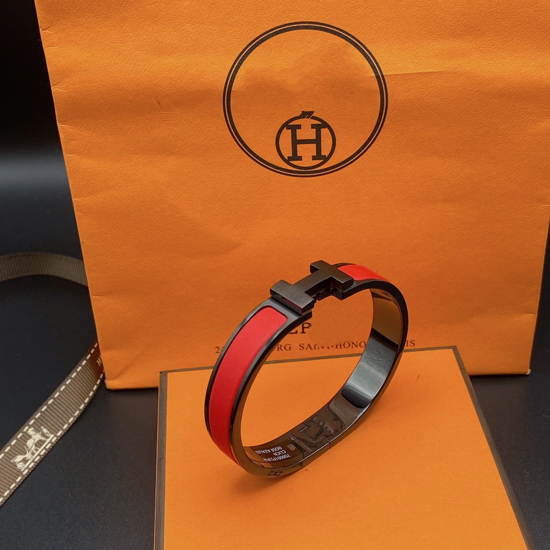 [Charm Aries Jewelry]CLIC HM SO BLACK RED BRACELET