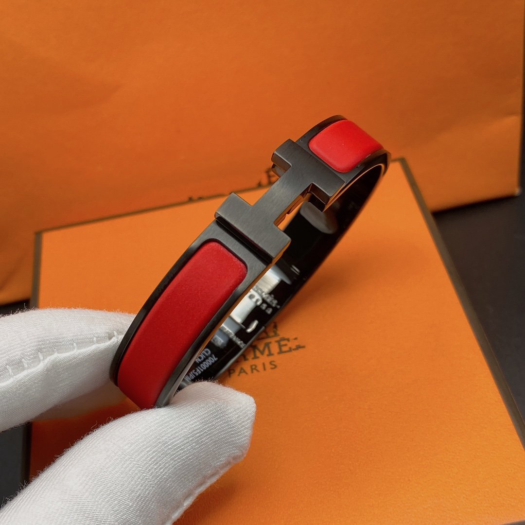 [Charm Aries Jewelry]CLIC HM SO BLACK RED BRACELET
