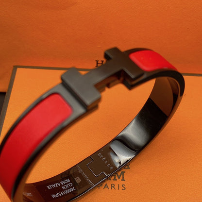 [Charm Aries Jewelry]CLIC HM SO BLACK RED BRACELET