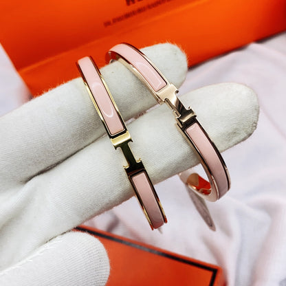 [Charm Aries Jewelry]CLASSIC HM CLIC  PINK 8MM ENAMEL BRACELET