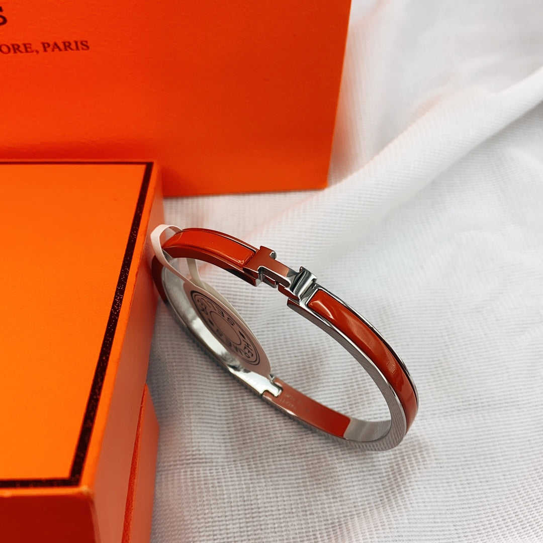 [Charm Aries Jewelry]CLASSIC HM CLIC RED 8MM ENAMEL BRACELET
