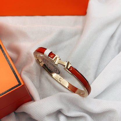[Charm Aries Jewelry]CLASSIC HM CLIC RED 8MM ENAMEL BRACELET