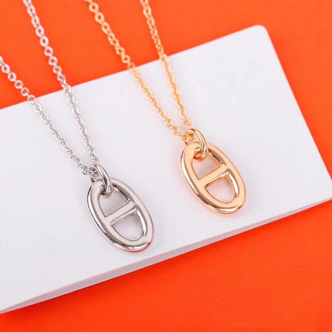 [Charm Aries Jewelry]HM PIG NOSE NECKLACE
