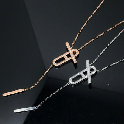[Charm Aries Jewelry]HM NECKLACE PLATINUM ROSE GOLD DIAMOND