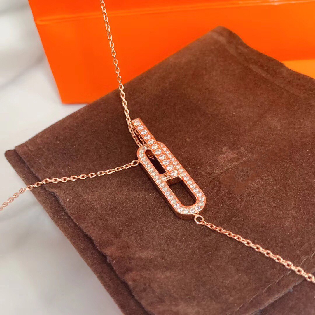[Charm Aries Jewelry]HM NECKLACE PLATINUM ROSE GOLD DIAMOND