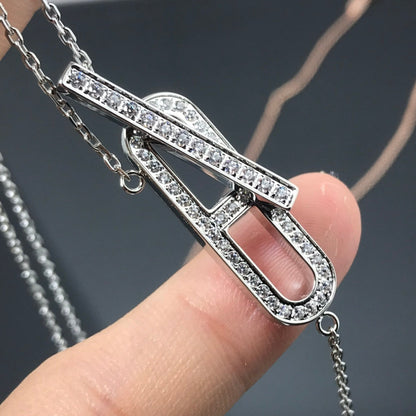 [Charm Aries Jewelry]HM NECKLACE PLATINUM ROSE GOLD DIAMOND