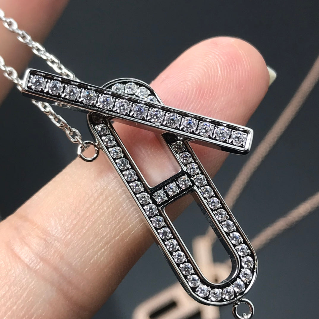 [Charm Aries Jewelry]HM NECKLACE PLATINUM ROSE GOLD DIAMOND