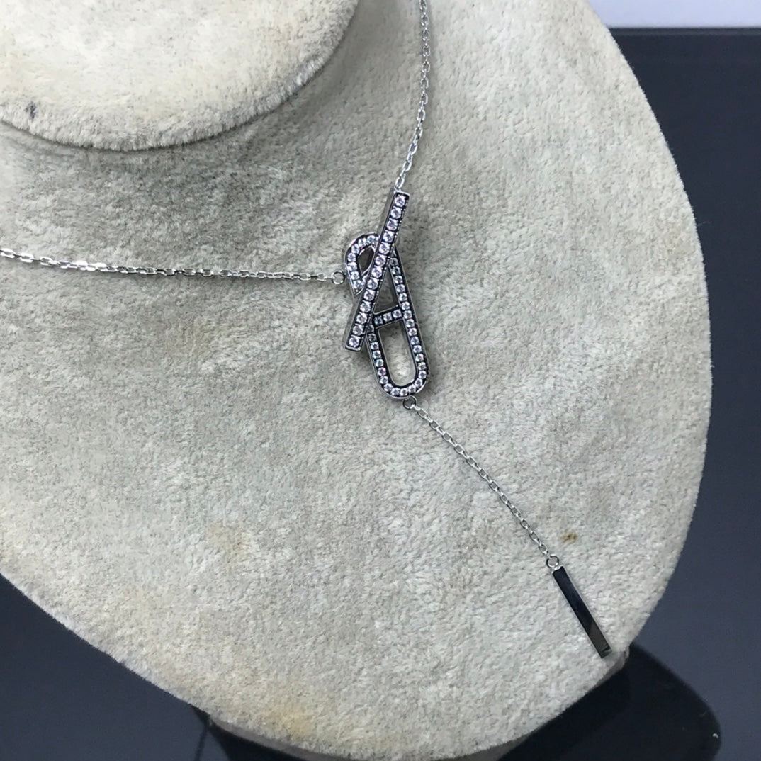 [Charm Aries Jewelry]HM NECKLACE PLATINUM ROSE GOLD DIAMOND