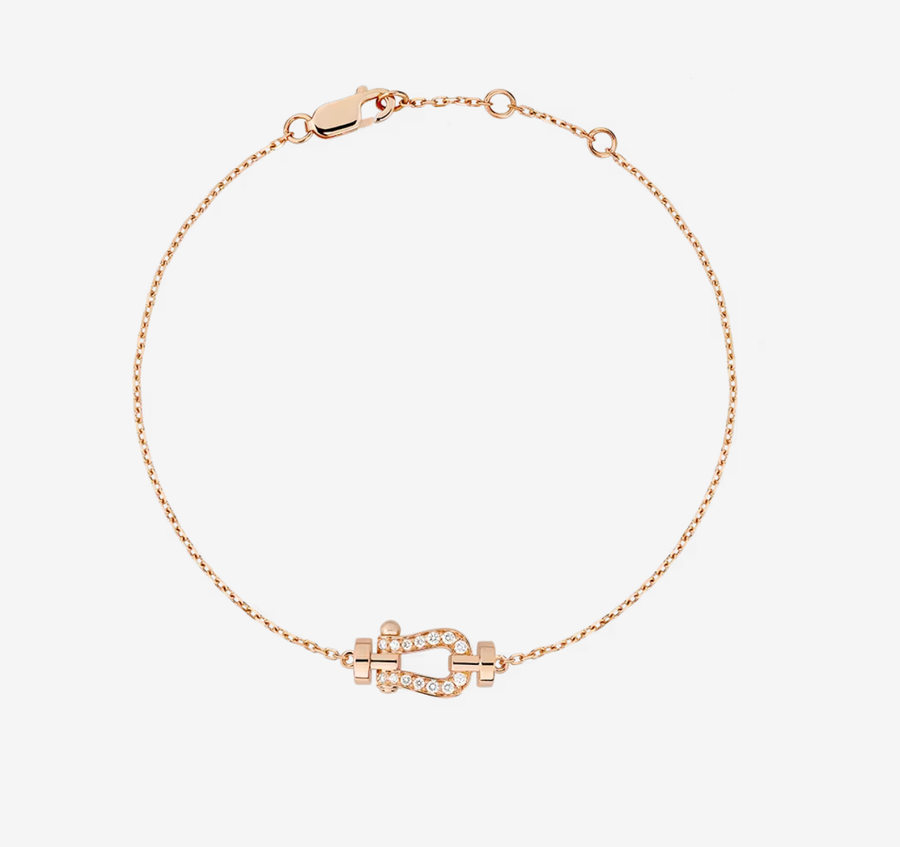 [Charm Aries Jewelry]FORCE 10 FULL DIAMOND BUCKLE CHAIN LINK MINI MODEL