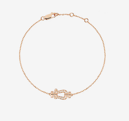 [Charm Aries Jewelry]FORCE 10 FULL DIAMOND BUCKLE CHAIN LINK MINI MODEL