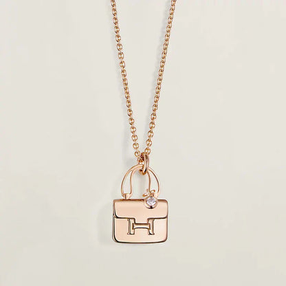 [Charm Aries Jewelry]AMULETTE PEDANT ROSE GOLD NECKLACE