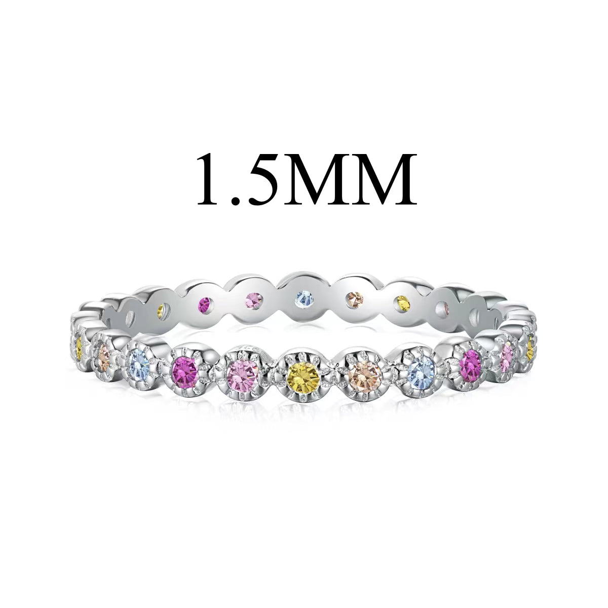 [Charm Aries Jewelry]Radiant Sparkling Round Cut Daily Ring