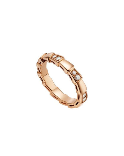 [Charm Aries Jewelry]SERPENTI RING PINK GOLD  3MM