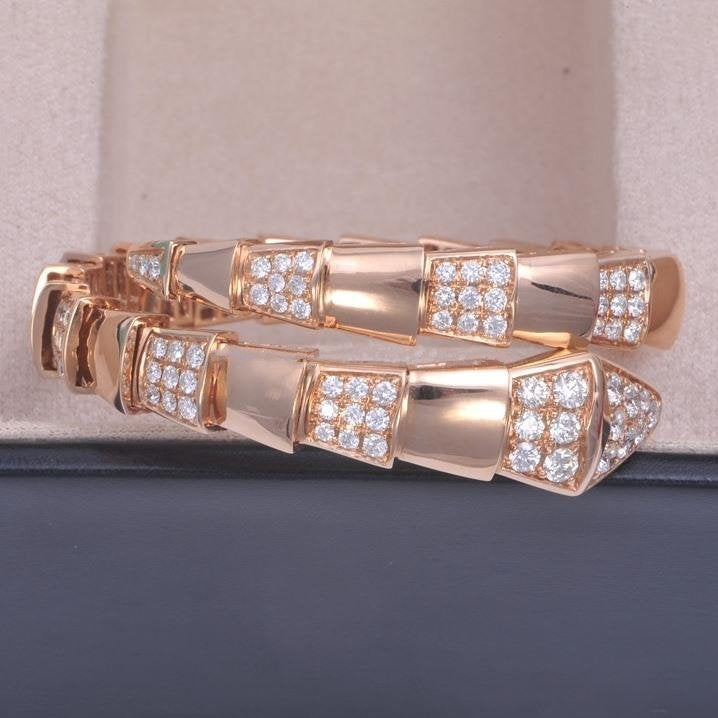 [Charm Aries Jewelry]SERPENTI BRACELET PINK GOLD DIAMOND