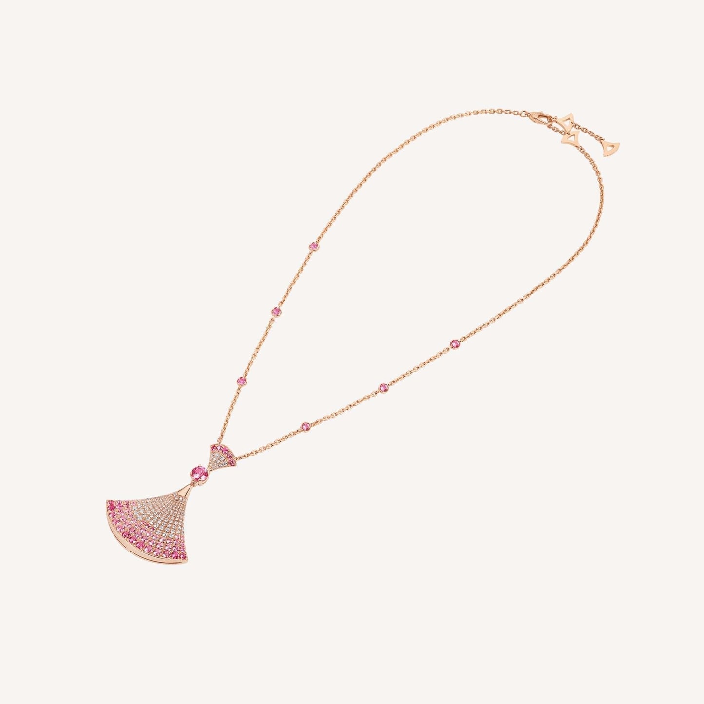 [Charm Aries Jewelry]DREAM NECKLACK DIAMOND PINK GOLD
