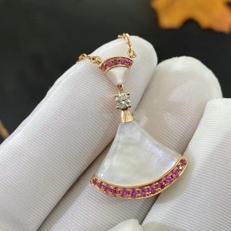 [Charm Aries Jewelry]DREAM NECKLACE MOP PINK DIAMOND