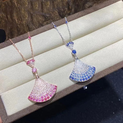 [Charm Aries Jewelry]DREAM NECKLACK DIAMOND PINK GOLD