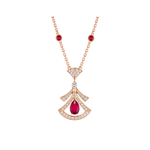 [Charm Aries Jewelry]DREAM NECKLACE CARNELIAN DIAMOND PINK GOLD