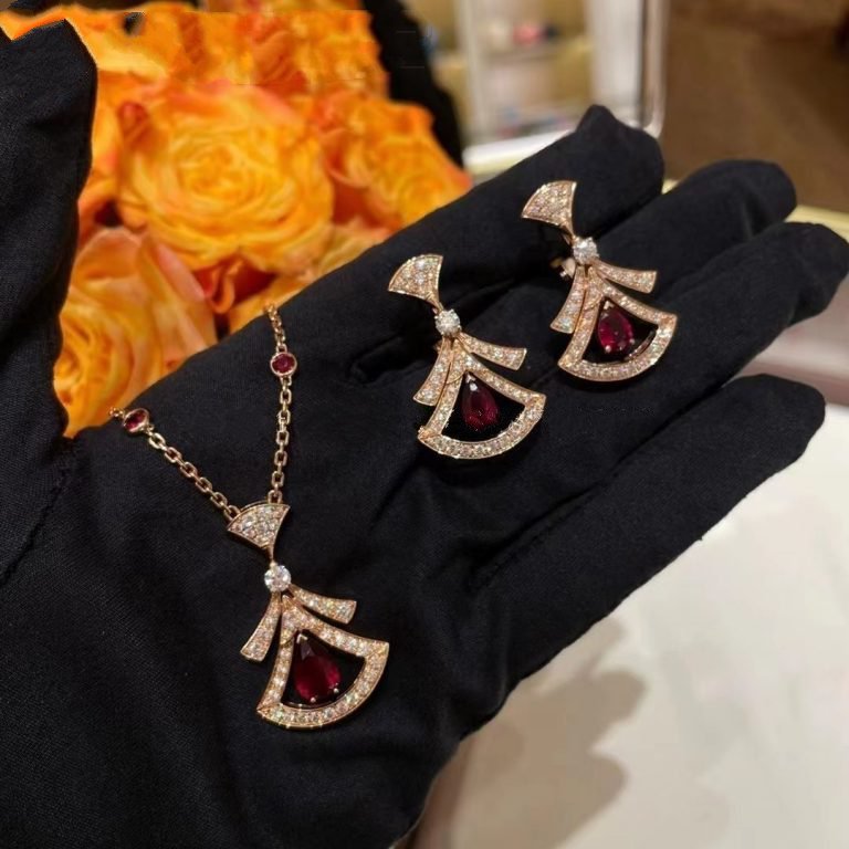 [Charm Aries Jewelry]DREAM NECKLACE CARNELIAN DIAMOND PINK GOLD