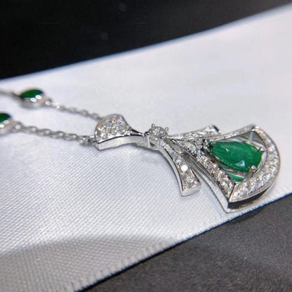[Charm Aries Jewelry]DREAM NECKLACE MALACHITE DIAMOND SILVER