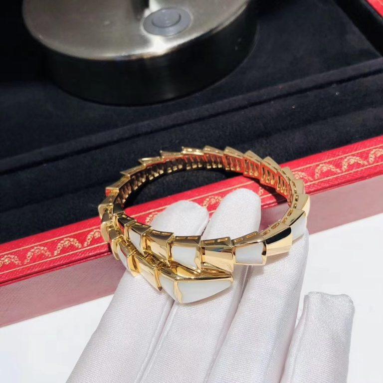 [Charm Aries Jewelry]SERPENTI BRACELET MOP GOLD
