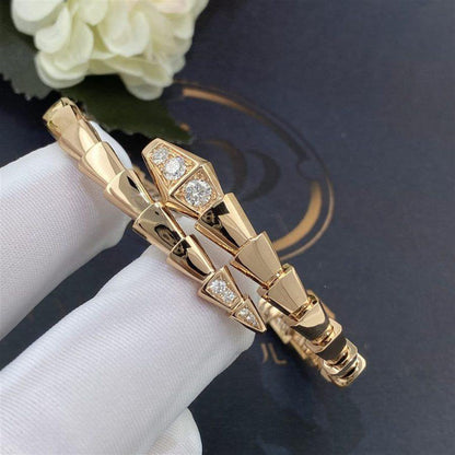 [Charm Aries Jewelry]SERPENTI BRACELET DIAMONDS PINK GOLD